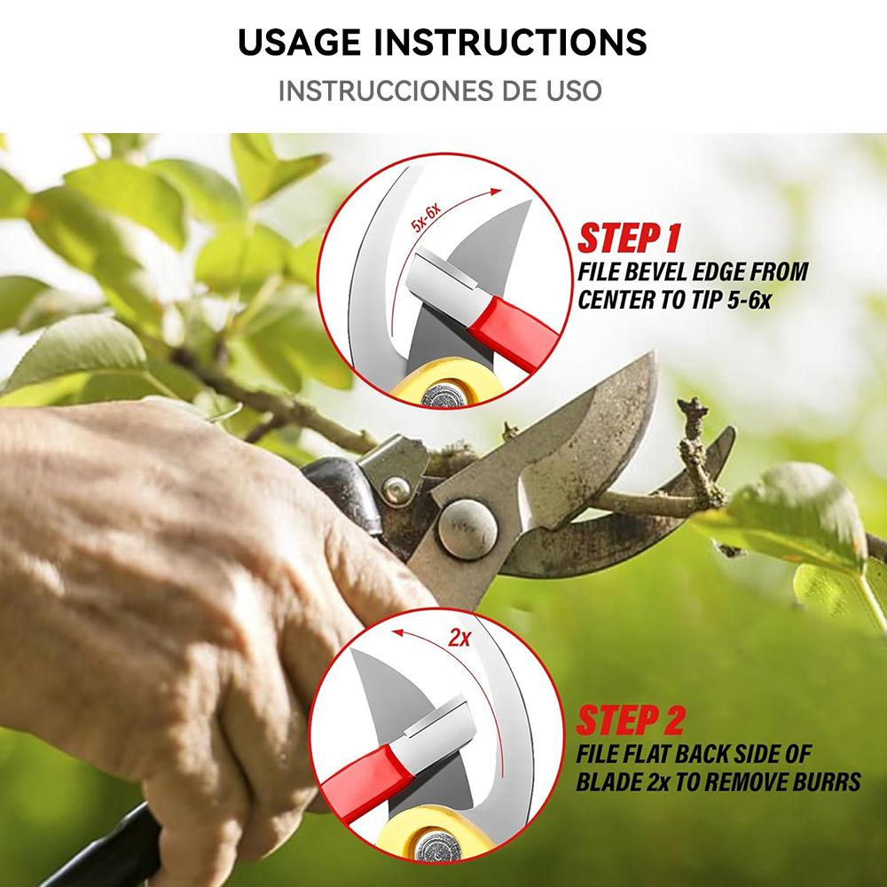 Professional Kitchen Knife Sharpener - Tungsten & Diamond Ceramic Sharpening Stone for All Blades Including Garden Scissors