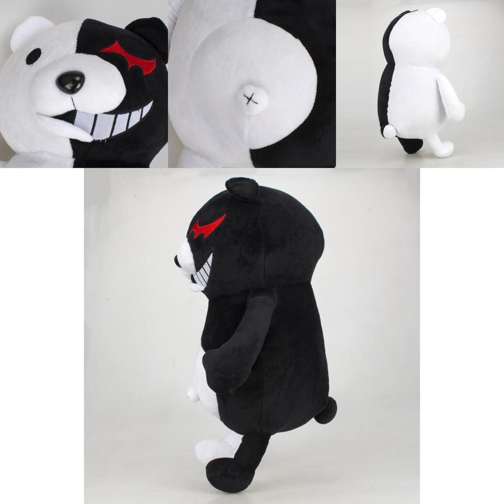 Delightful 14" Danganronpa Monokuma Stuffed Bear Soft Black And White Plush Toy