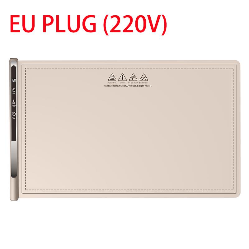 Складной поднос для подогрева пищи Гибкий силиконовый коврик для подогрева пищи Теплая разделочная доска Постоянно теплые блюда Электрический коврик для подогрева пищи