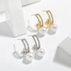 Irregular Earrings and Earrings High-end Sense A Two-wear Baroque Pearl Earring