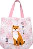 Friendshill A4 Tote Sakura Dashibata Shiba Bag, Pattern, Pink, 39x38cm, Wasabi, Commuting, Shopping, Inu, IS-210-136