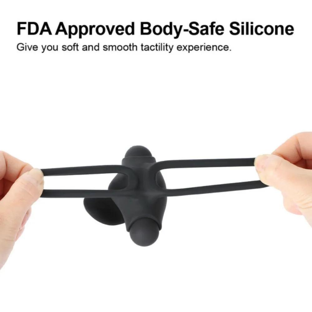 Кольцо на пенис Секс-игрушка Кольцо для члена Вибрирующее Мужское кольцо Вибратор для пар Женщин Клетка целомудрия Стимулятор клитора Товары для взрослых