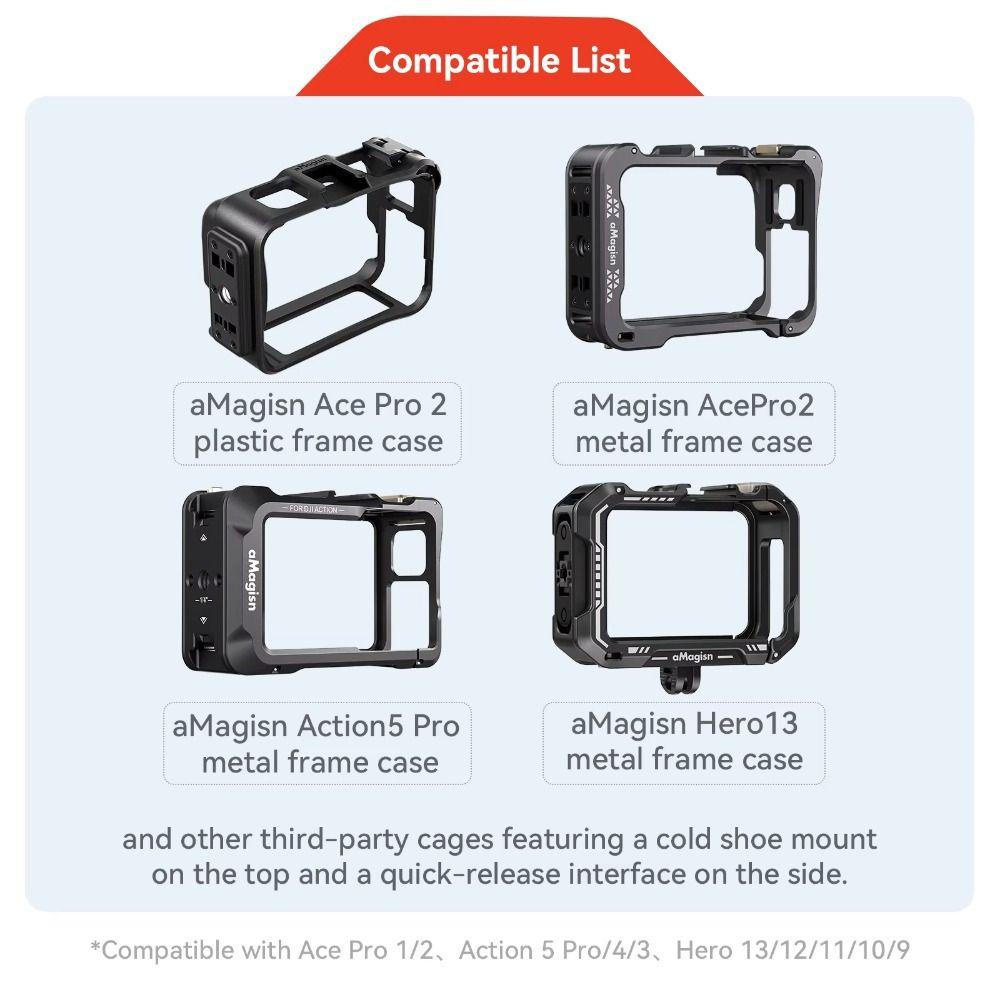 Кнопка затвора StreetGrip Vlog Holder для DJI Action/Insta360 Ace Pro Camera Accessories