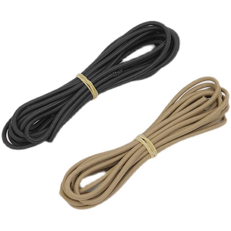BEPAN 1M Replacement DIY Tactics Fan Tactical Equipment Elastic Rope Replacement Extinction Elastic Rope Diameter 3mm-BK CB