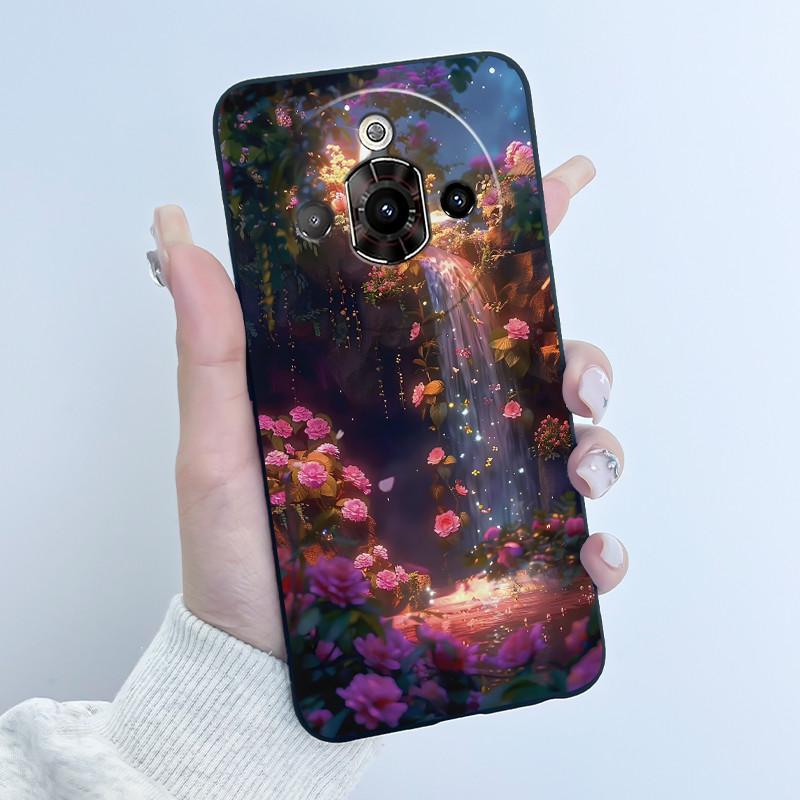 For ZTE Nubia Focus Pro 5G Case Z2351N Luxury Cute Heart Rabbit Soft TPU Silicon Matte Black Phone Casing Shockproof Back Cover