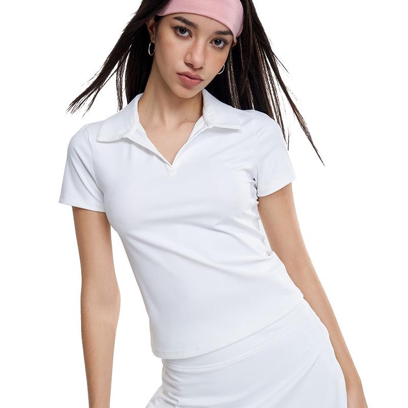 Женская быстросохнущая теннисная рубашка-поло для занятий спортом на открытом воздухе и йогой
