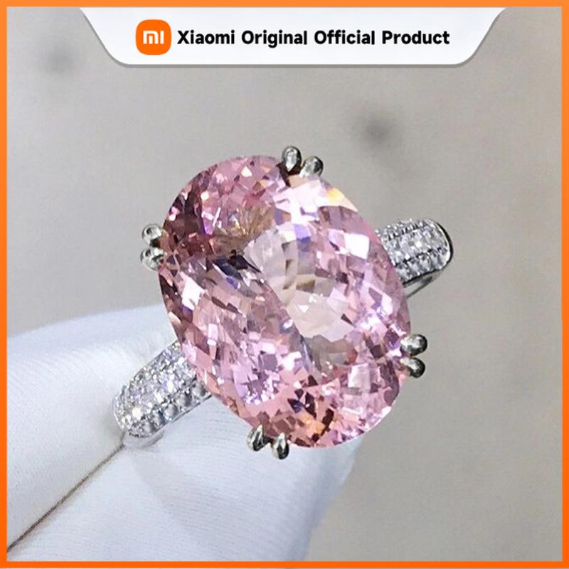 Xiaomi Huitan Розовые кольца с кубическим цирконием для женщин Помолвочное обручальное кольцо Роскошные аксессуары Милый подарок на годовщину Новые модные украшения