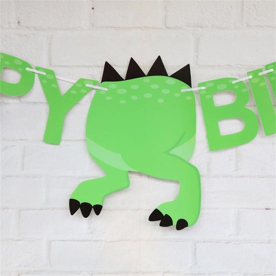 Креативный баннер-флаг, праздничный, невыцветающий, мультяшный, на тему динозавров, украшение для дома