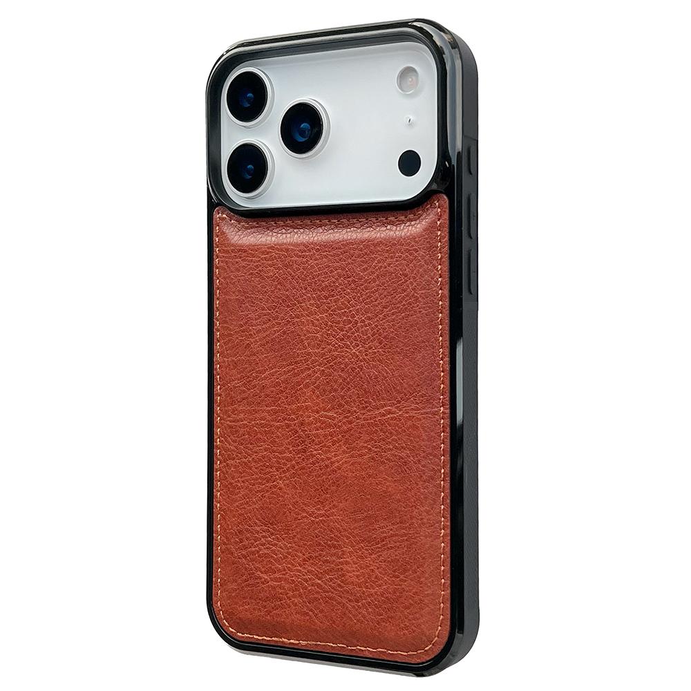 Чехол для iPhone 17 Pro Max из ПУ-кожи с текстурой теленка, задняя крышка для телефона с защитой от отпечатков пальцев