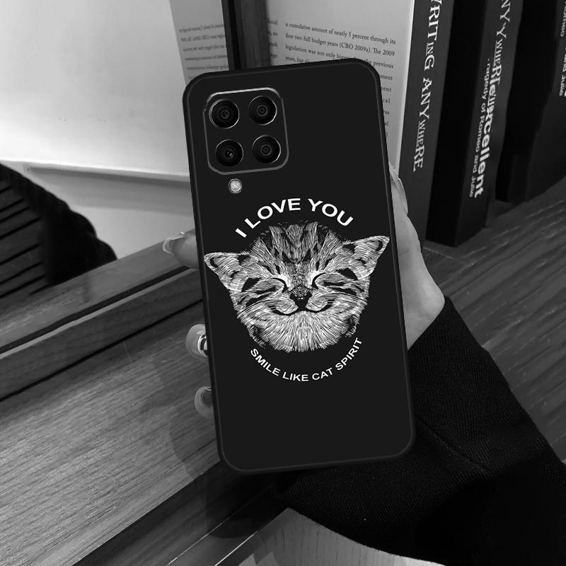 Забавный чехол с рисунком кота для Samsung Galaxy M56 M16 M36 M33 M53 M13 M12 M32 M52 M20 M15 M55 M31 M14 M35 M34 M54