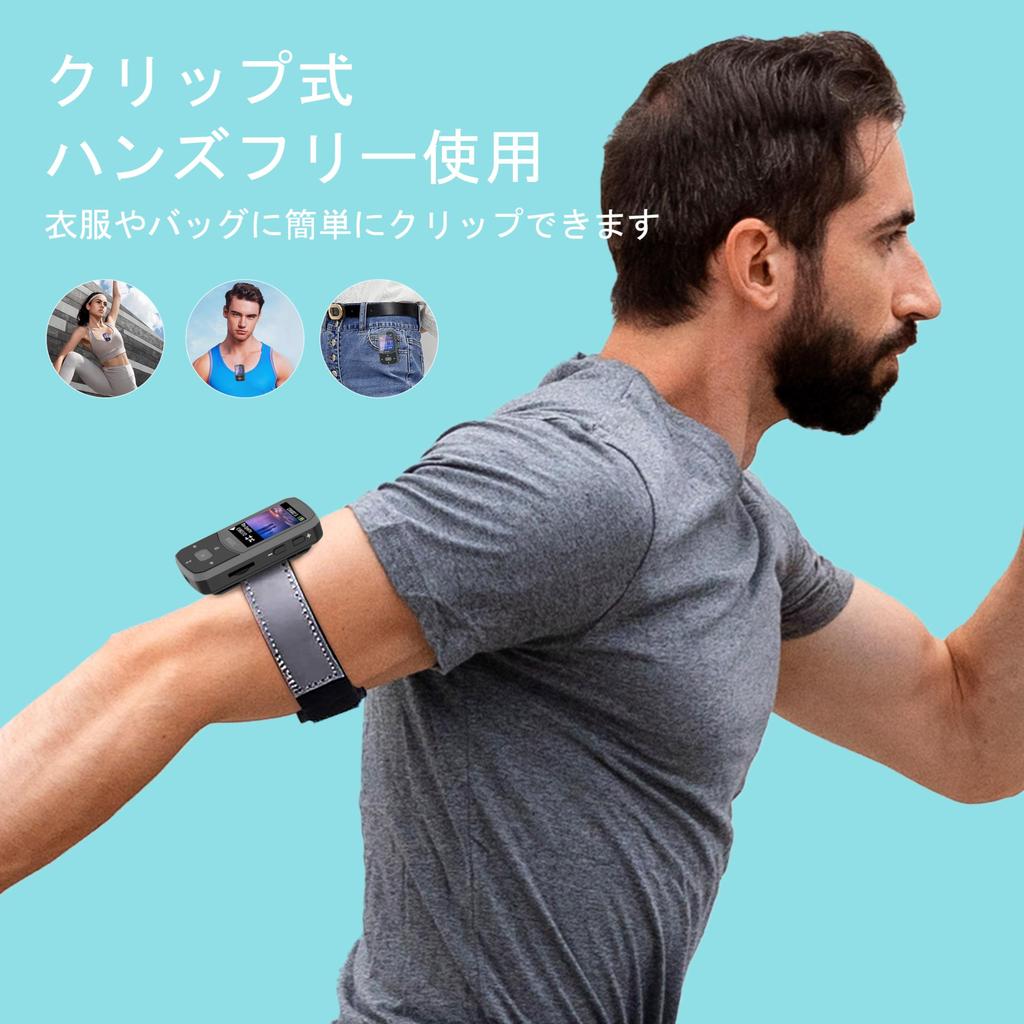 RUIZU 64 ГБ MP3-плеер с Bluetooth OTG, портативный музыкальный плеер с записью голоса и HIFI, цифровой аудио, компактный и идеальный для изучения языков и с функциями