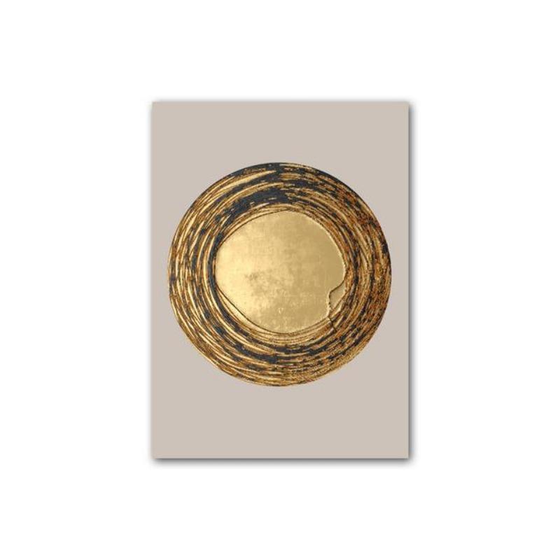 Abstract Modern Murals, Including Gold Foil, Gold Rings, Canvas, Printed Posters, Living Room Wall Panels, and Home Decor