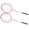 Badminton Rackets Iron Alloy Lightweight Badminton Racquets with 3 Balls for Beginners Student
