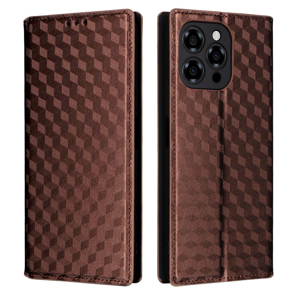 For Doogee Note 58 Pro/Note 58 Case Wallet Rhombus Imprinted Leather Phone Cover