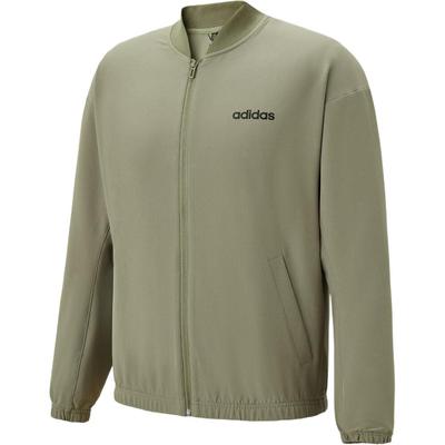 adidas Повседневная куртка с длинным рукавом и логотипом бренда Lifestyle Series, куртки унисекс оливково-зеленого цвета JL9637