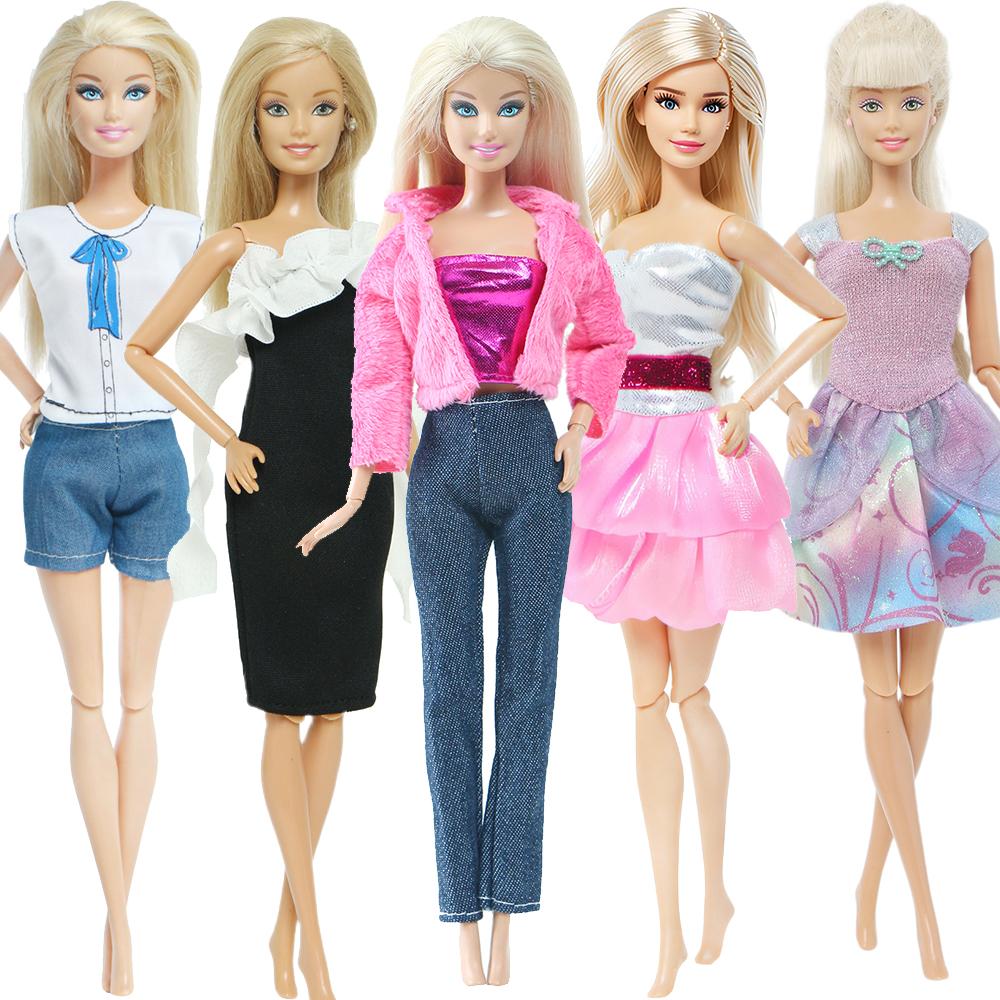 Fashion Mixed Style Outfits Colorful Wedding Party Dress T-shirt Trousers DIY Accessories Clothes for 11.5'' Doll Kids Toy