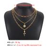 Women European Exaggerated Long Choker Oil Dripping Heart Butterfly Snake Element Jewelry Punk Hip Hop Layered Necklace