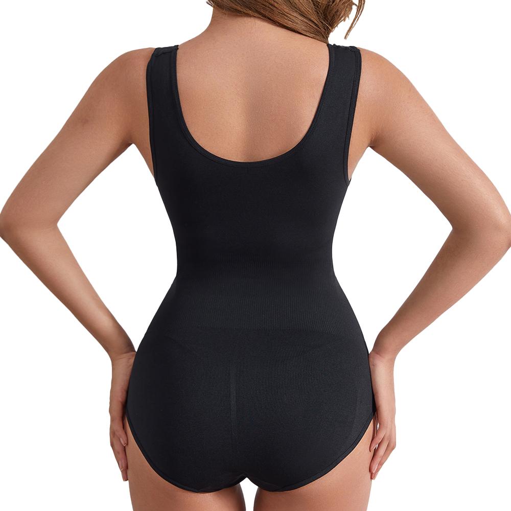 Women Compression Shapewear Bodysuit Tummy Control Leotard Slimming Body Shaper Waist Trainer Romper Scoop Neck Tank Top Jumpsuits Vest