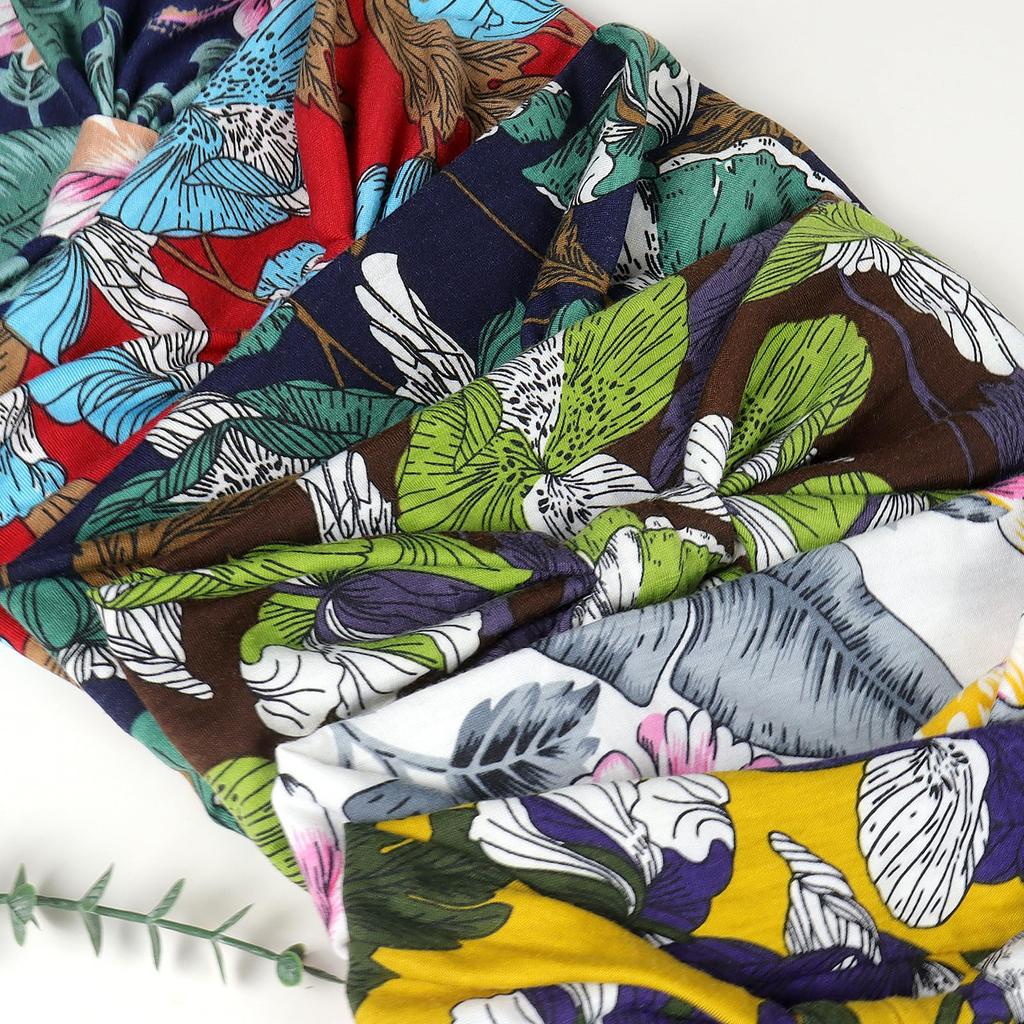 Женские повязки на голову в стиле бохо, хлопковые широкие тюрбаны, повязки на голову, нескользящие эластичные спа-повязки для тренировок, йоги, повязки на голову, банданы для бега, аксессуары для волос