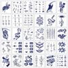 30pcs ins Cartoon love flower Butterfly snake Magic Tattoo Sticker Body Art Arm Fake Tattoos Waterproof Long Lasting english letter Temporary Tattoo