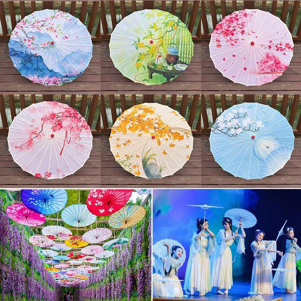 Chinese Antique Style Kids Women Decorative Umbrella Bridesmaids Party Scenery
