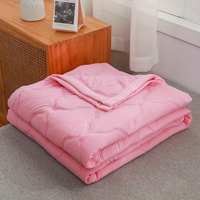 1pc Summer Lightweight Cool Quilt, Multiple Colors Available, Soft & Breathable Bedding For Bedroom, Guest Room, Travel, Contemp