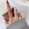 Кольцо из титановой стали с позолотой, розовой ракушкой и инкрустацией из двух бриллиантов для женщин