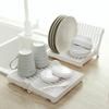 Multifunction Kitchen Storage Foldable Dish Plate Rack Organizer Drainer Plastic Tableware Holder Shelf