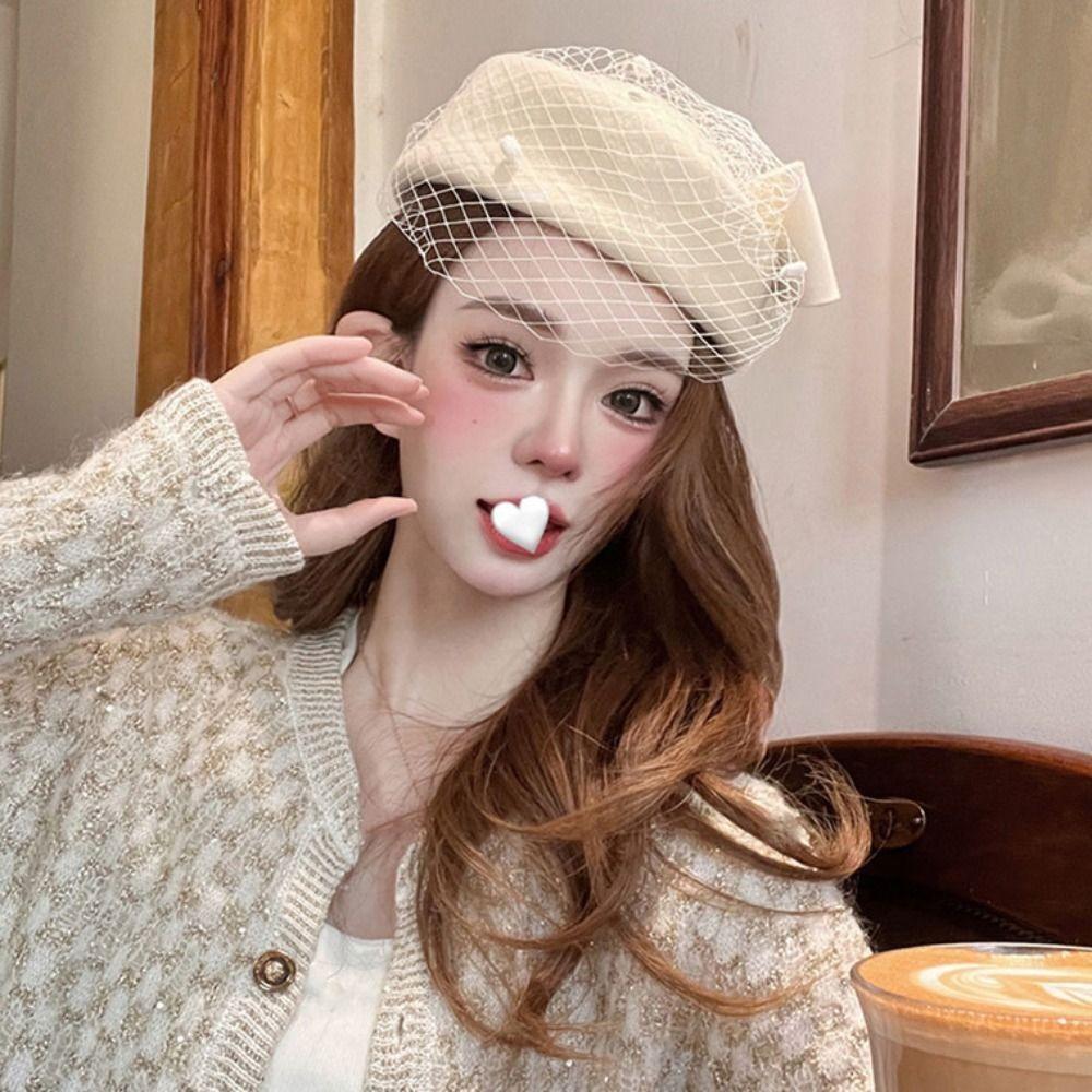 Темпераментная шляпа-бантик с вуалью, официальная шляпа в британском стиле, новая шляпа-чародейка