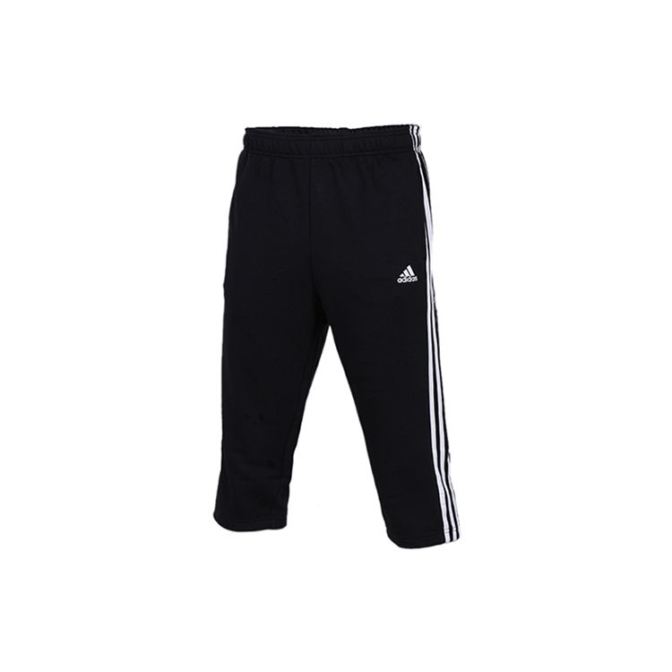 adidas Спортивные брюки Essential с 3 полосками длиной 3/4, мужские брюки, черные CG0770