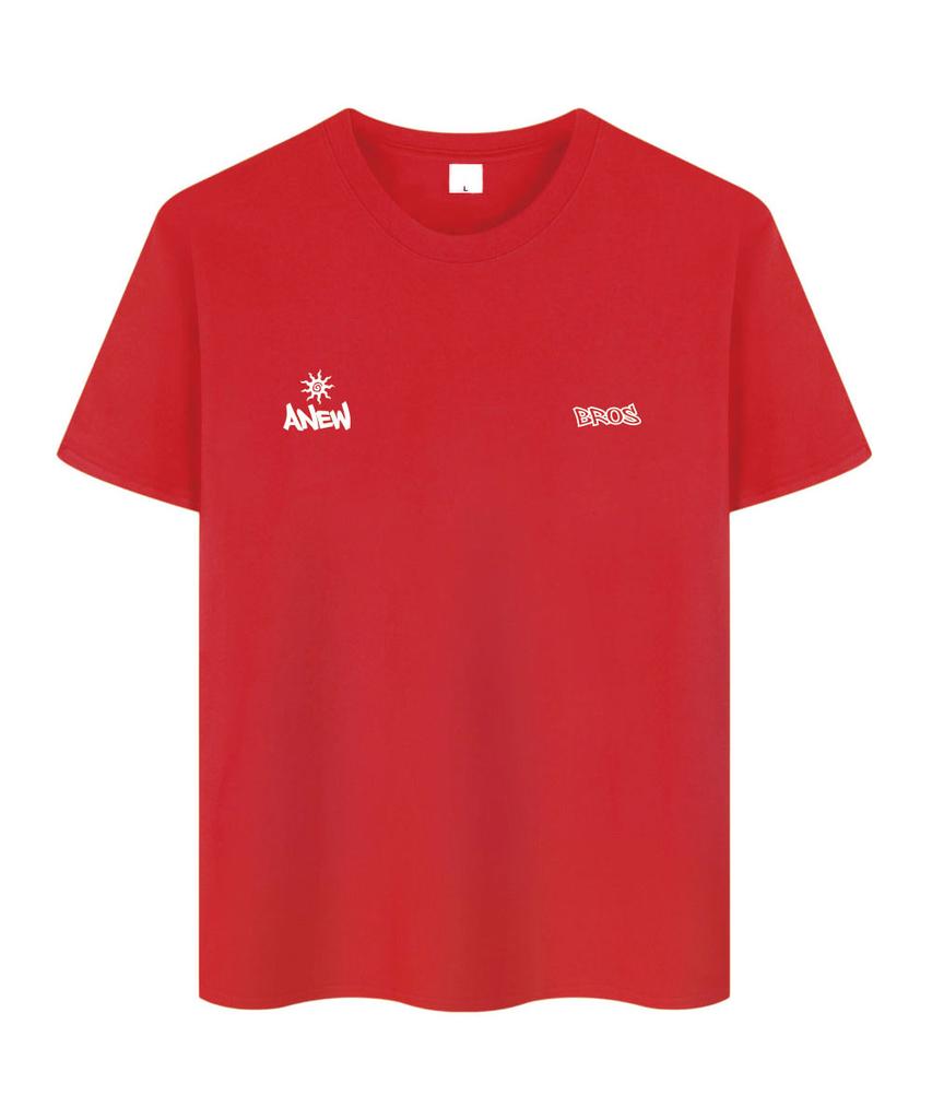 ANEWBROS Twin Logo Oversized Short Sleeve T-Shirt 10 Colors [Anse_9102] (A Type)