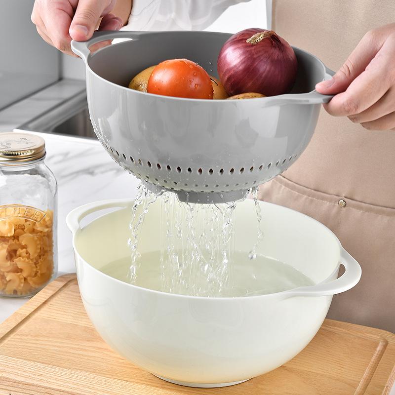 Креативная многофункциональная салатница, набор из 8 предметов, мерные стаканы для выпечки, мерные ложки, кухонные принадлежности, корзина для сушки, раковина