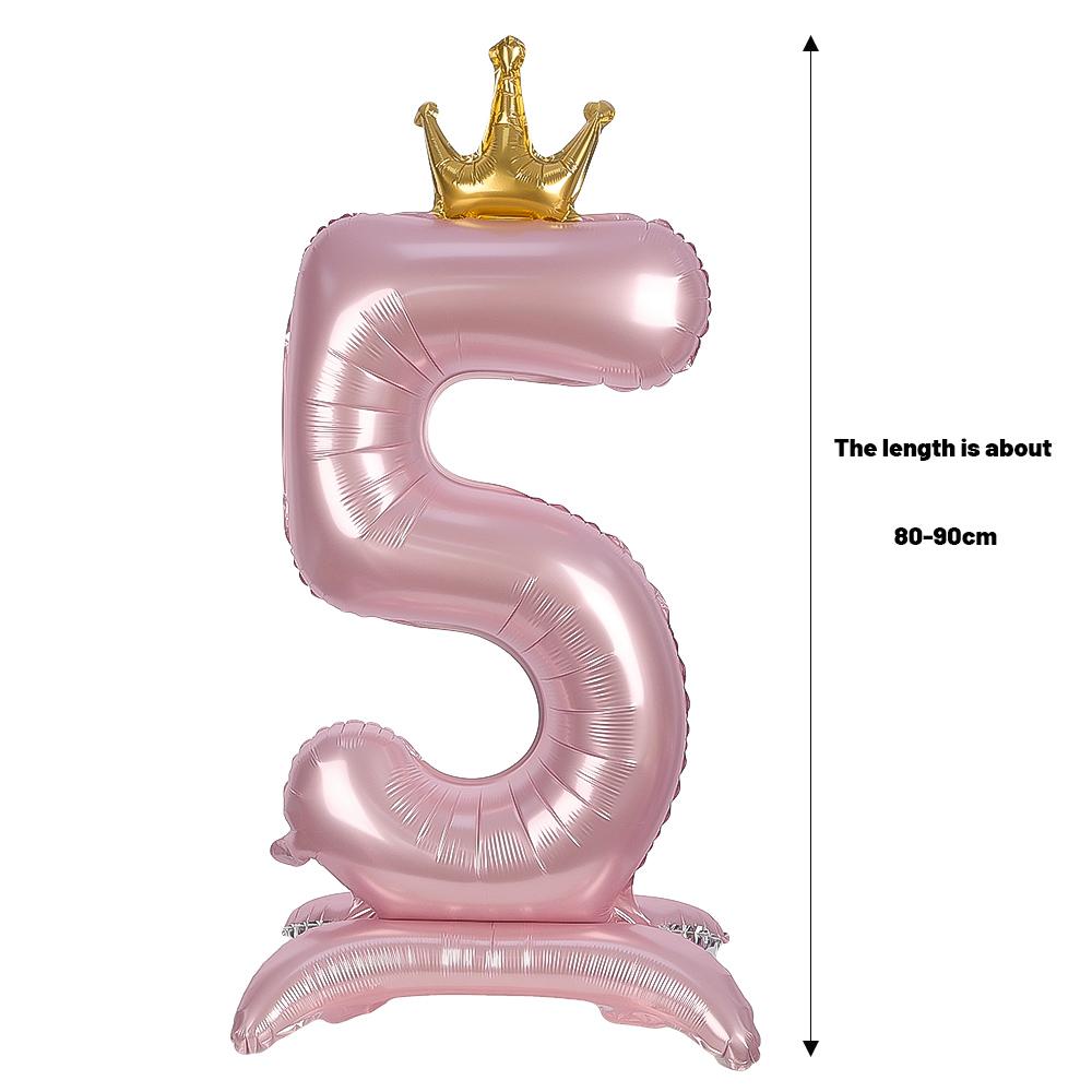 42-дюймовый декоративный розовый алюминиевый фольгированный цифровой воздушный шар с цифрой для украшения дня рождения, принадлежности для девочек на день рождения