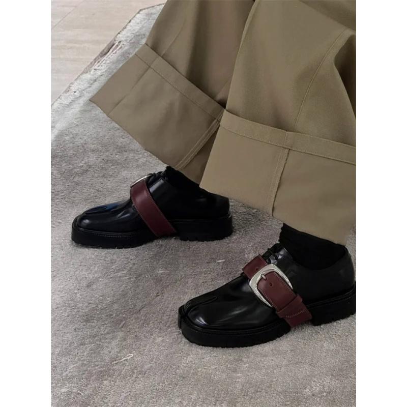 Campus Style Fashion Split Toe Women Thick Sole Dress Shoes Outdoor Woman Loafers Elegant Platform GIRL'S Shoes Chaussure Femme