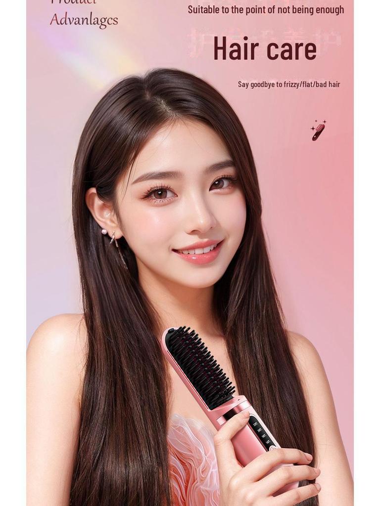 Портативный беспроводной мини-выпрямитель для волос с зарядкой через USB