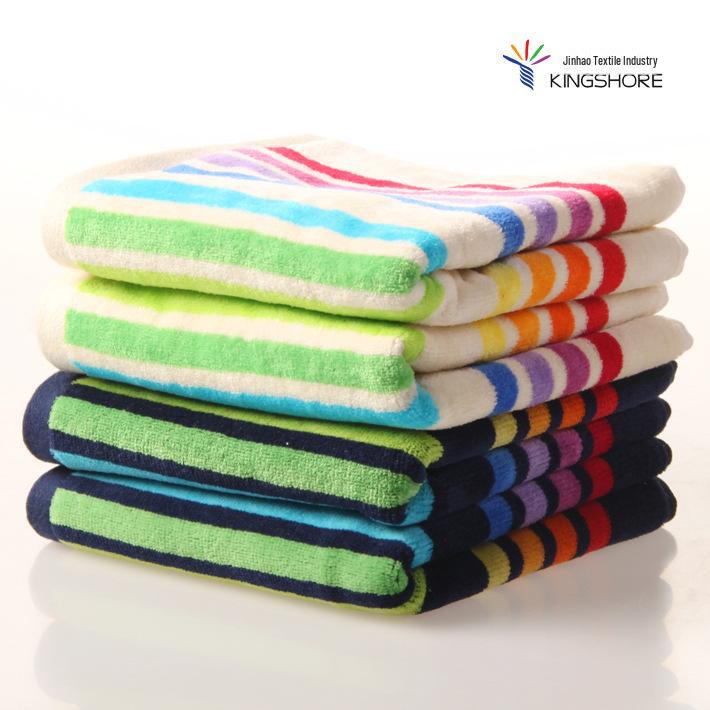 Gold Number Pure Cotton Gradient Striped Jacquard Face Towel Set