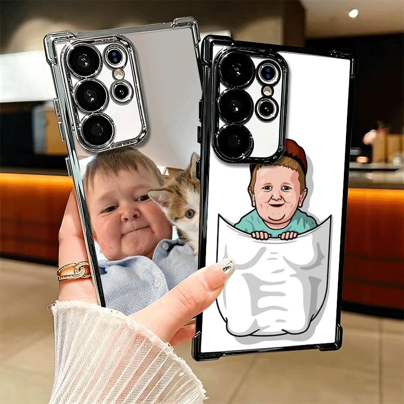 Funny Babaite Hasbulla Plating Phone Case For Samsung Galaxy S24 S25 FE S26 Edge S23 Ultra S22 S21 Plus S20 Anti-Fall Airabag Co