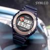 Casio Круглые светодиодные спортивные мужские часы с будильником