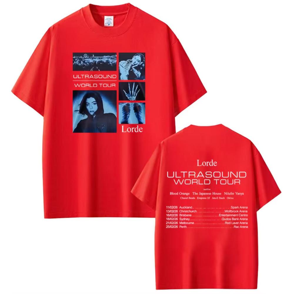 Lorde Ultrasound World Tour 2026 Merch TShirt Women Men Aesthetics Casual Short Sleeve Tees Hip Hop Retro Highquality Tshirt