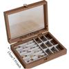 Velvet Jewelry Organizer Elegant Ring Display Holder Convenient Wood Jewelry Box  Desk