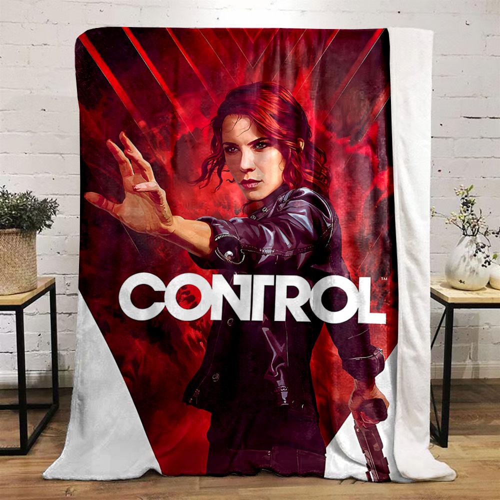 Red geometric patterns with fiery textures dominate the background. for all seasons blanket lunch break throw gift