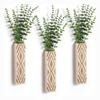 1Pc Wood Wall Decor Planter Artificial Flower Hanging Living Room