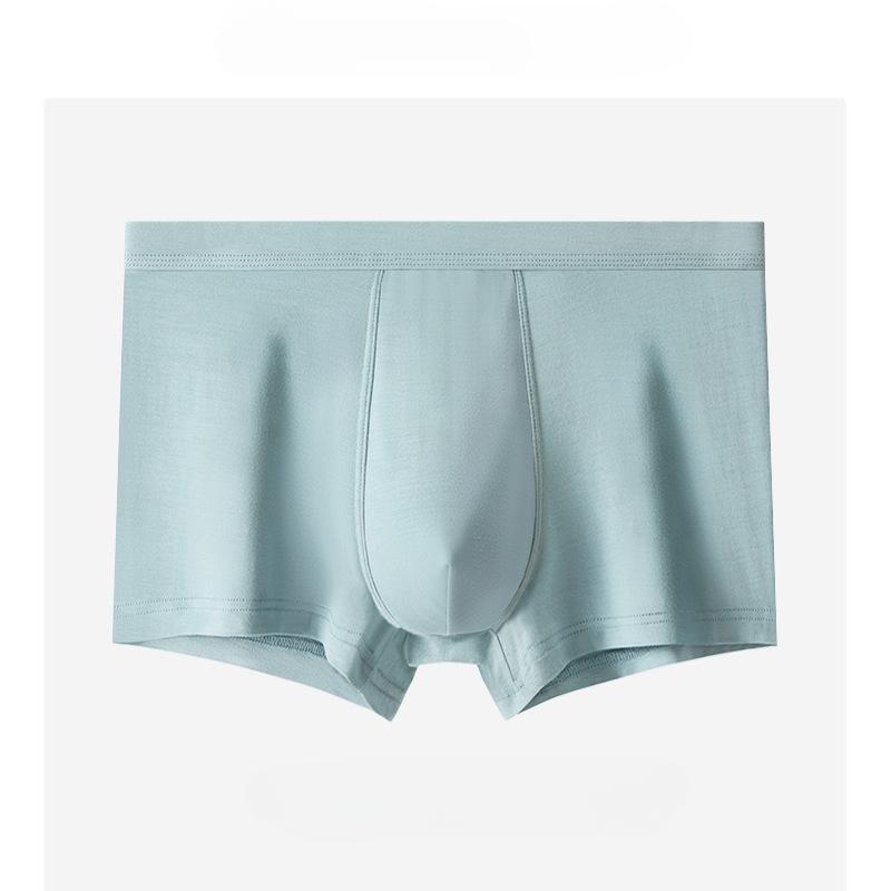 Мужское нижнее белье из модала, антибактериальные шорты-боксеры со средней талией, бесшовные дышащие шорты-боксеры