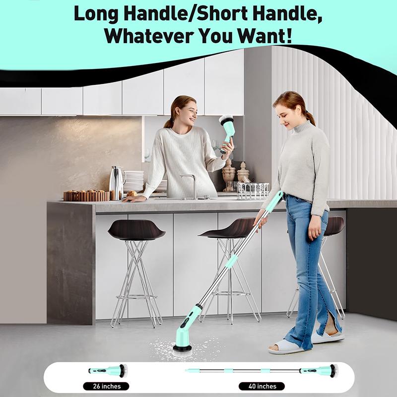 Электрическая щетка для чистки 9-в-1, электрическая скруббер для очистки, электрические чистящие инструменты, гаджеты для чистки салона, кухни, ванной комнаты