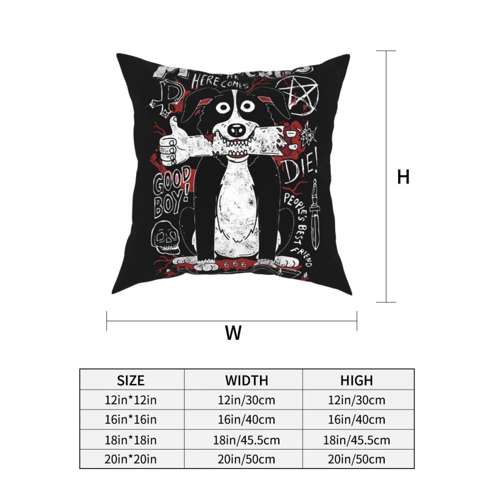 Наволочка Mr Pickles Квадратная Наволочки из Полиэстера для Дивана Adultswim Злой Сатанинский Пес ТВ Повседневная Наволочка