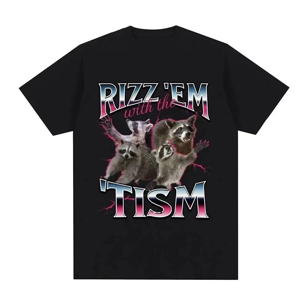 2026 Summer Fashion Short Sleeve Casual T Shirt Funny Cartoon Raccoon Tshirt Camisas Hombre Female Casual Top Tee Unisex Tshirt