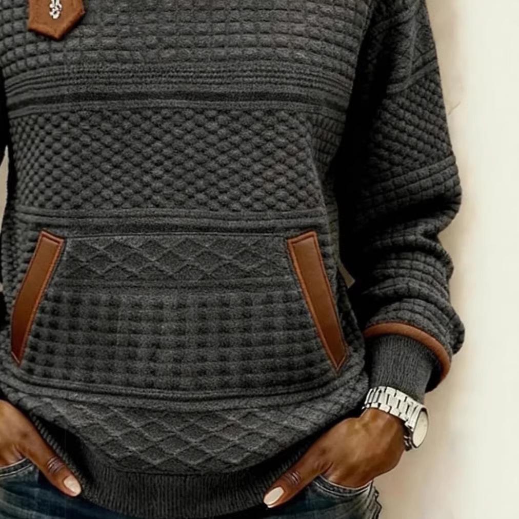 Модный пэчворк джинсовый топ с длинным рукавом 2026 года для женщин – Европейская и Американская Осень/Зима