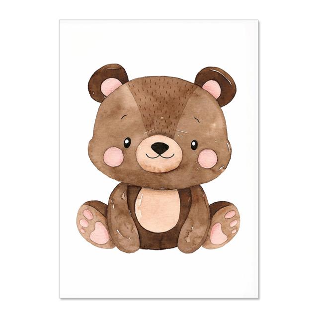 Животное Кролик Пятнистый Олень С Цветами Детская Настенная Живопись Холст Картины Постеры И Принты Настенные Картины Детская Комната Декор Без Рамки