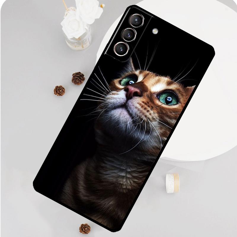 Чехол для телефона с глазом кошки для Samsung Galaxy S26 S25 S24 S20 S21 S22 S23 Ultra S10 Plus S25 FE Funda Cover