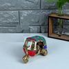 Gemstone Work Vintage Style Brass Auto Rickshaw Miniature, Brass Decor Showpiece New